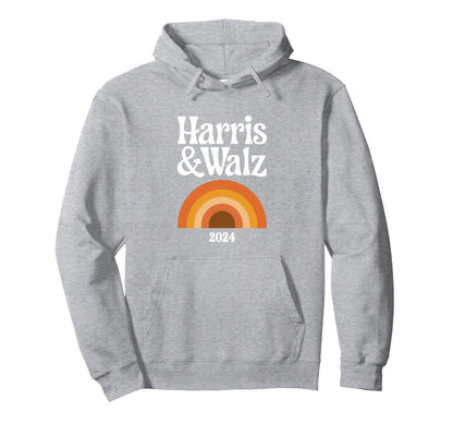 Harris Walz Harris Walz Rainbow Boho Hoodie - Minimalist Print Men Women - T-Shirt, Sweatshirt, Hoodie