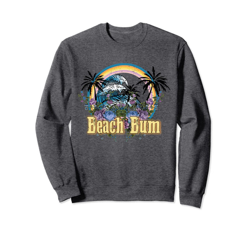 Beach Bum Palms Rainbow Sunshine Sweatshirt - Novelty Apparel Unisex - T-Shirt, Sweatshirt, Hoodie