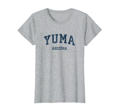 Yuma Arizona Az Varsity Sports Navy T-Shirt - Trendy Graphic for Adults - T-Shirt, Sweatshirt, Hoodie