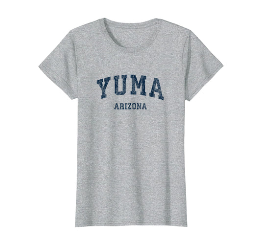 Yuma Arizona Az Varsity Sports Navy T-Shirt - Trendy Graphic for Adults - T-Shirt, Sweatshirt, Hoodie