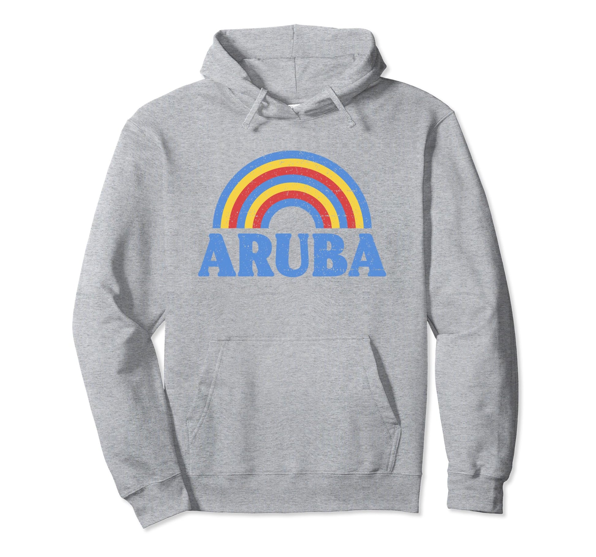 Aruba Flag Rainbow Aruban Pride Hoodie - Aesthetic Graphic Unisex - T-Shirt, Sweatshirt, Hoodie