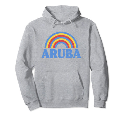 Aruba Flag Rainbow Aruban Pride Hoodie - Aesthetic Graphic Unisex - T-Shirt, Sweatshirt, Hoodie