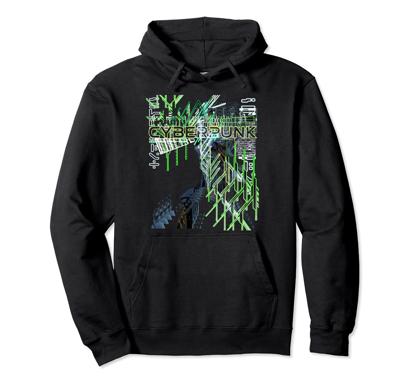 Cyberpunk Aesthetic 80S Glitch Trippy Hoodie - Streetwear Style for Adults - T-Shirt, Sweatshirt, Hoodie