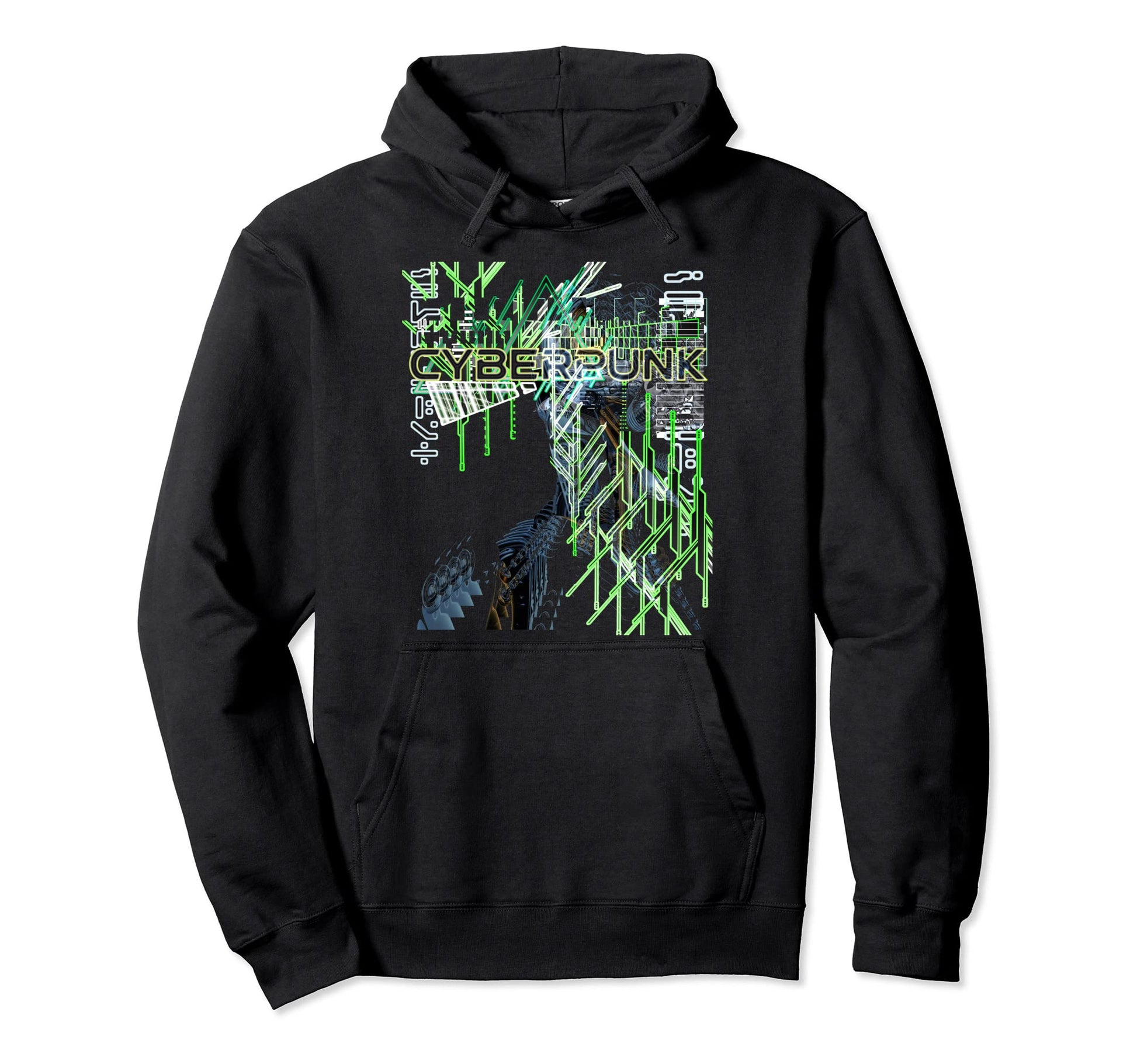 Cyberpunk Aesthetic 80S Glitch Trippy Hoodie - Streetwear Style for Adults - T-Shirt, Sweatshirt, Hoodie