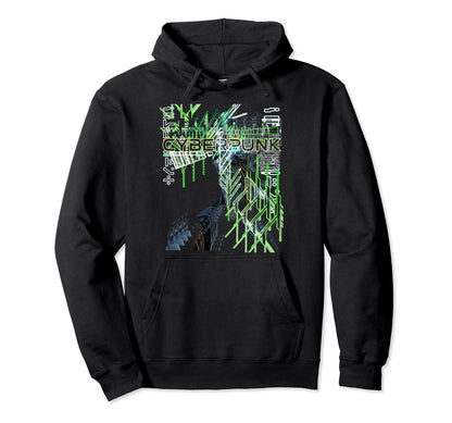 Cyberpunk Aesthetic 80S Glitch Trippy Hoodie - Streetwear Style for Adults - T-Shirt, Sweatshirt, Hoodie