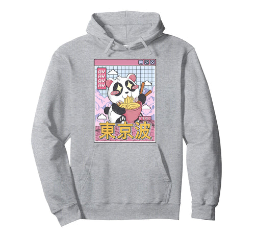 Panda Bear Ramen Japanese Kawaii Hoodie - Fun Novelty Design for Adults - T-Shirt, Sweatshirt, Hoodie