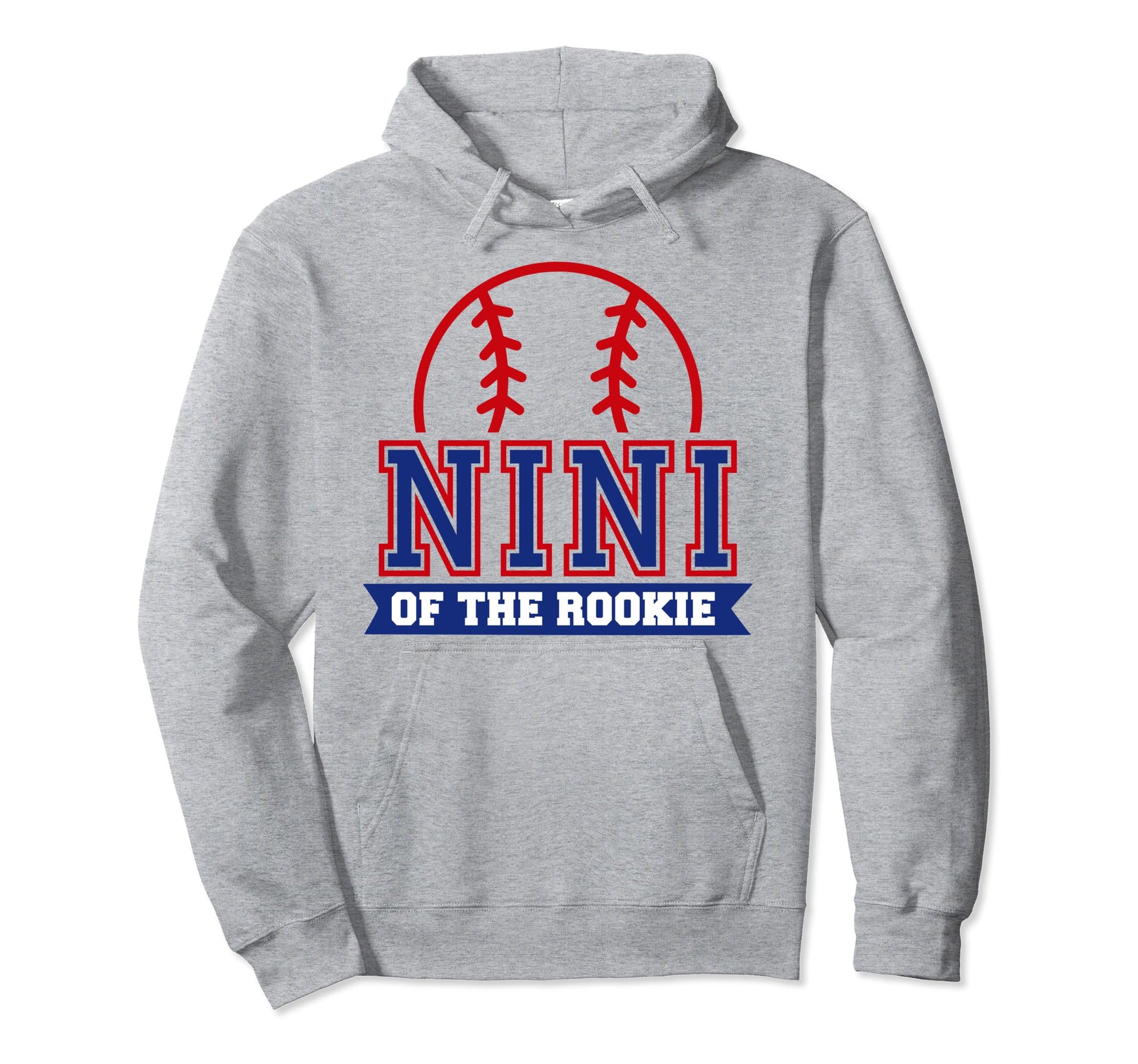 Nini Rookie 1St Birthday Baseball Hoodie - Custom Art Print for Adults - T-Shirt, Sweatshirt, Hoodie