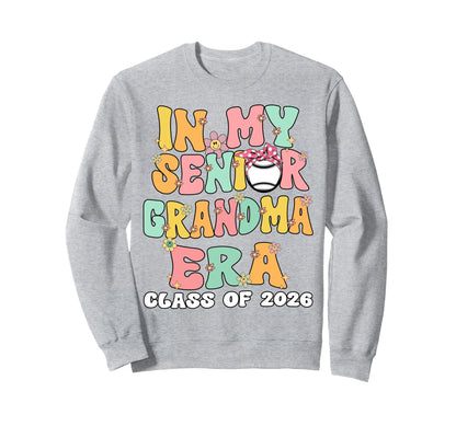 My Senior Grandma Era Groovy Sweatshirt - Casual Everyday Wear Unisex - T-Shirt, Sweatshirt, Hoodie