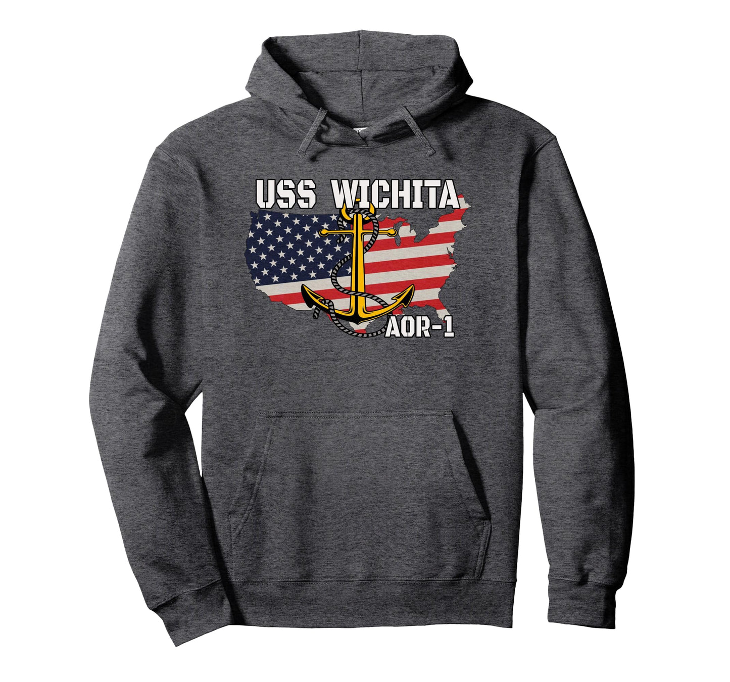 Uss Wichita Aor 1 Replenishment Oiler Hoodie - Graphic Print for Adults - T-Shirt, Sweatshirt, Hoodie