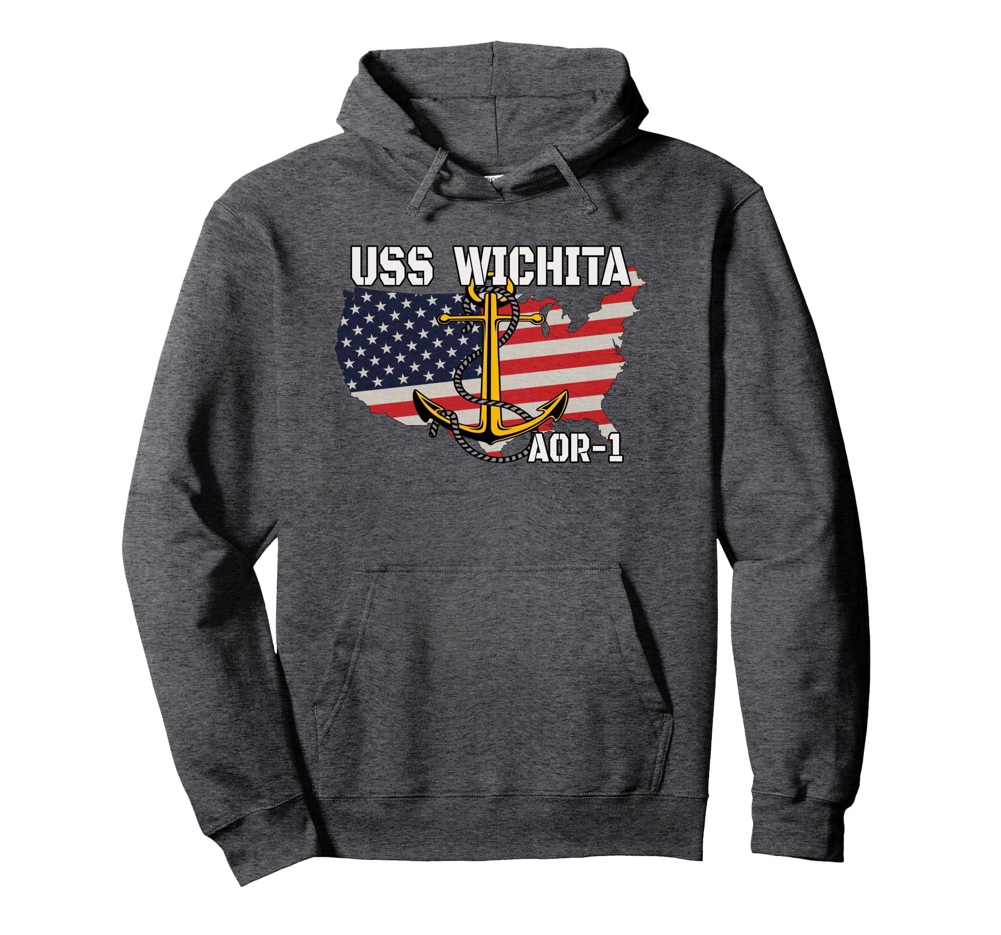Uss Wichita Aor 1 Replenishment Oiler Hoodie - Graphic Print for Adults - T-Shirt, Sweatshirt, Hoodie