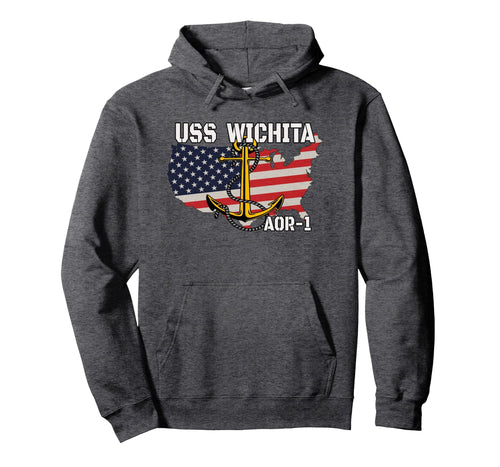 Uss Wichita Aor 1 Replenishment Oiler Hoodie - Graphic Print for Adults - T-Shirt, Sweatshirt, Hoodie