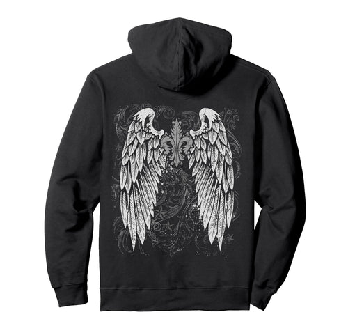 Grunge Wings Angel Back Y2K 2000S Hoodie - Casual Everyday Wear Men Women - T-Shirt, Sweatshirt, Hoodie