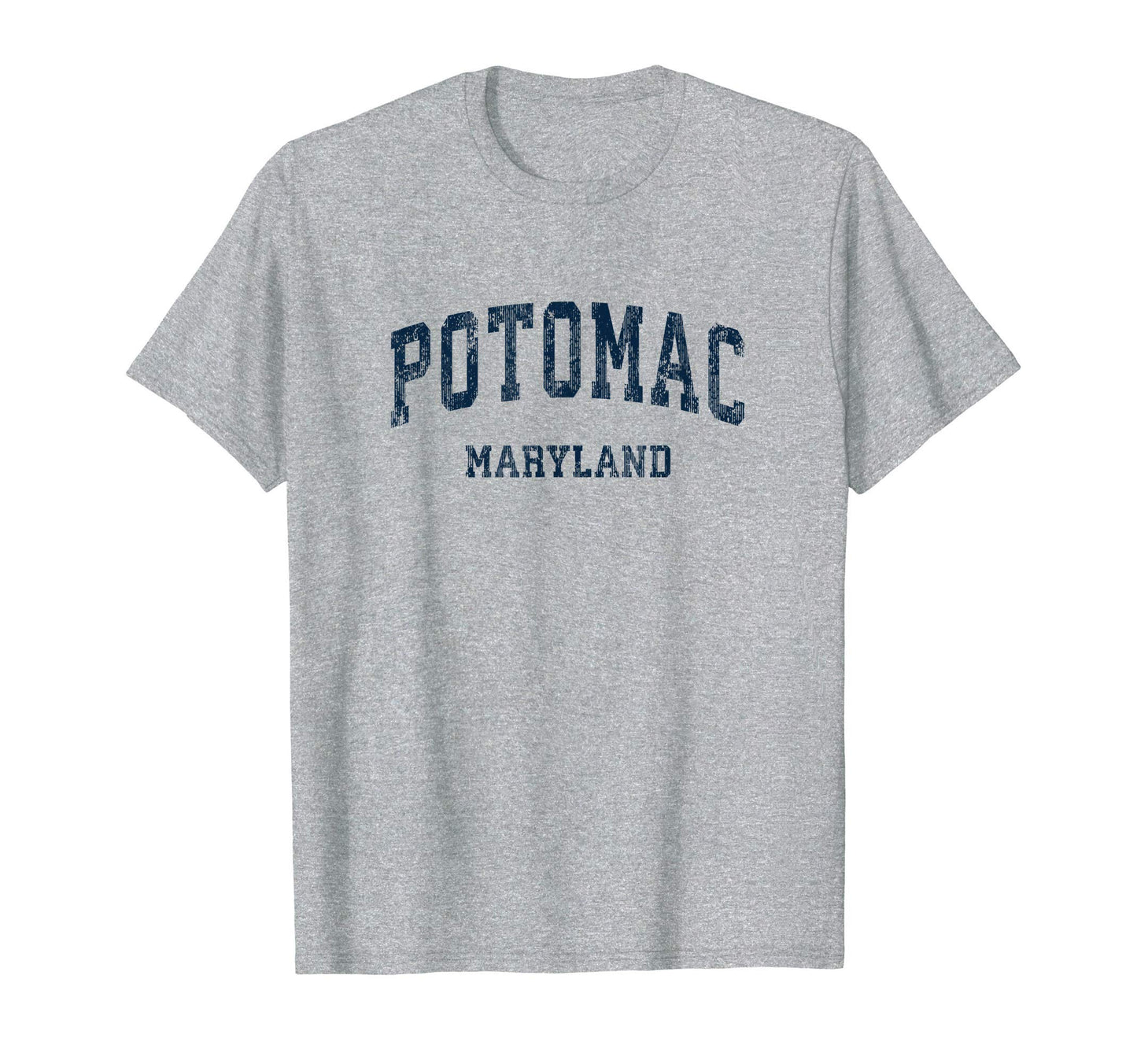 Potomac Maryland Md Varsity Sports Navy T-Shirt - Trendy Graphic for Adults - T-Shirt, Sweatshirt, Hoodie