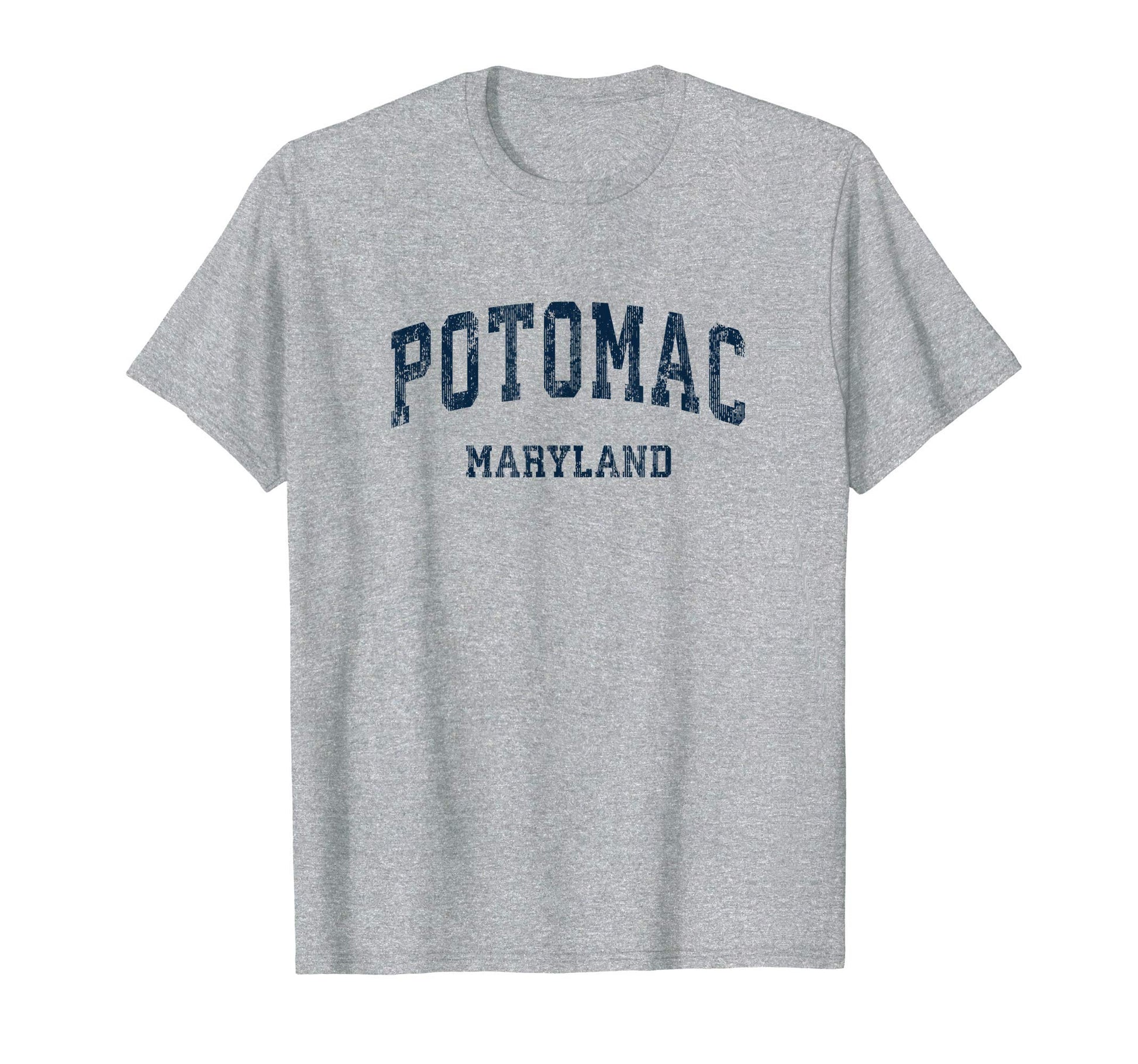 Potomac Maryland Md Varsity Sports Navy T-Shirt - Trendy Graphic for Adults - T-Shirt, Sweatshirt, Hoodie