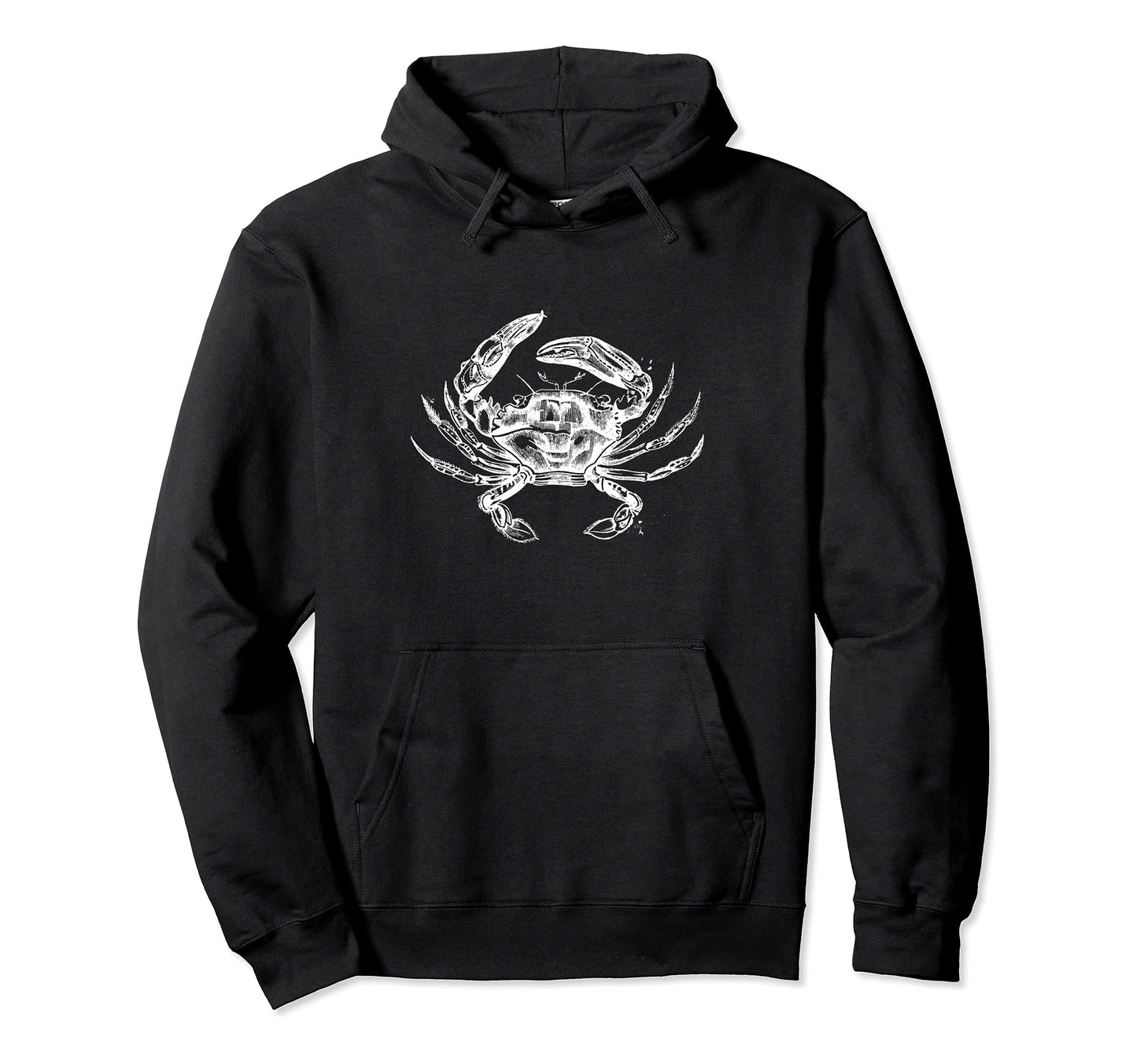 Crab White Hoodie - Novelty Apparel for Adults - T-Shirt, Sweatshirt, Hoodie