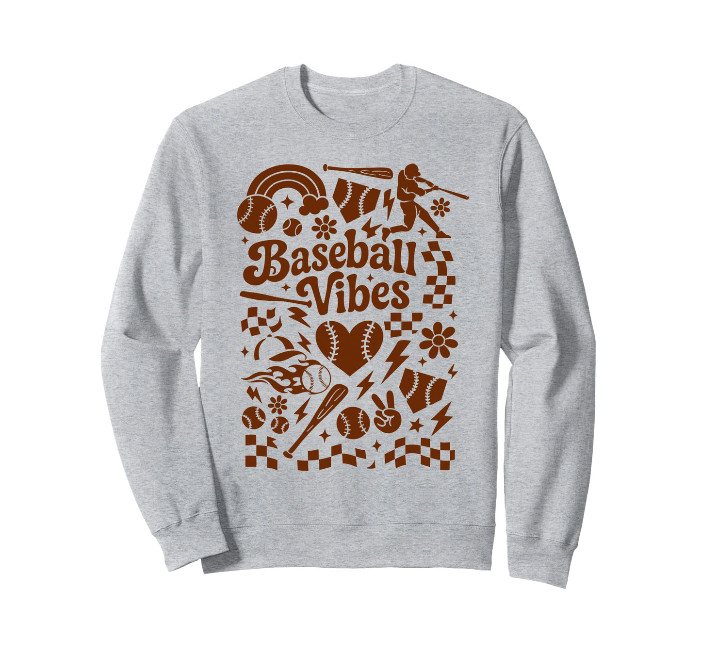Baseball Vibes Game Day Biggest Sweatshirt - Casual Everyday Wear Unisex - T-Shirt, Sweatshirt, Hoodie