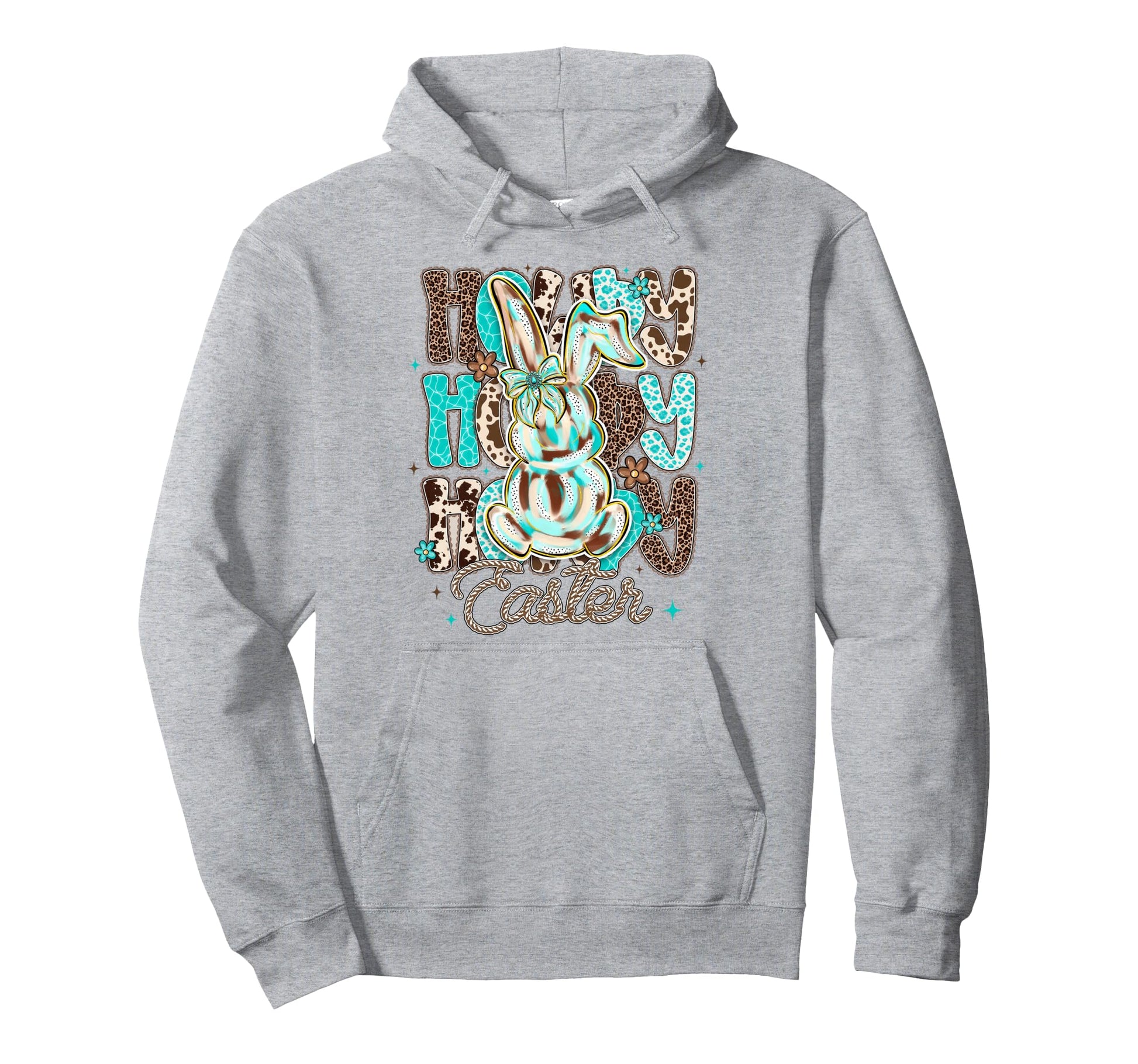 Cowhide Leopard Blue Turquoise Howdy Hoodie - Aesthetic Graphic Men Women - T-Shirt, Sweatshirt, Hoodie
