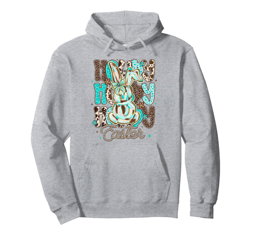 Cowhide Leopard Blue Turquoise Howdy Hoodie - Aesthetic Graphic Men Women - T-Shirt, Sweatshirt, Hoodie
