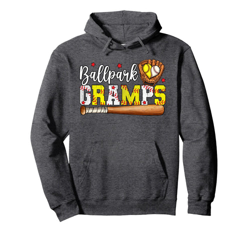 Ballpark Gramps Softball Gramps Hoodie - Fun Novelty Design for Adults - T-Shirt, Sweatshirt, Hoodie