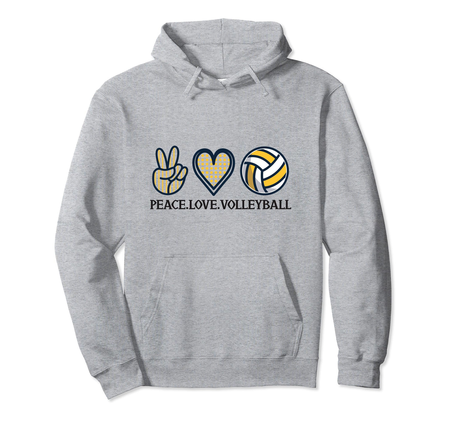 Peace Love Volleyball Hoodie - Streetwear Style Men Women - T-Shirt, Sweatshirt, Hoodie
