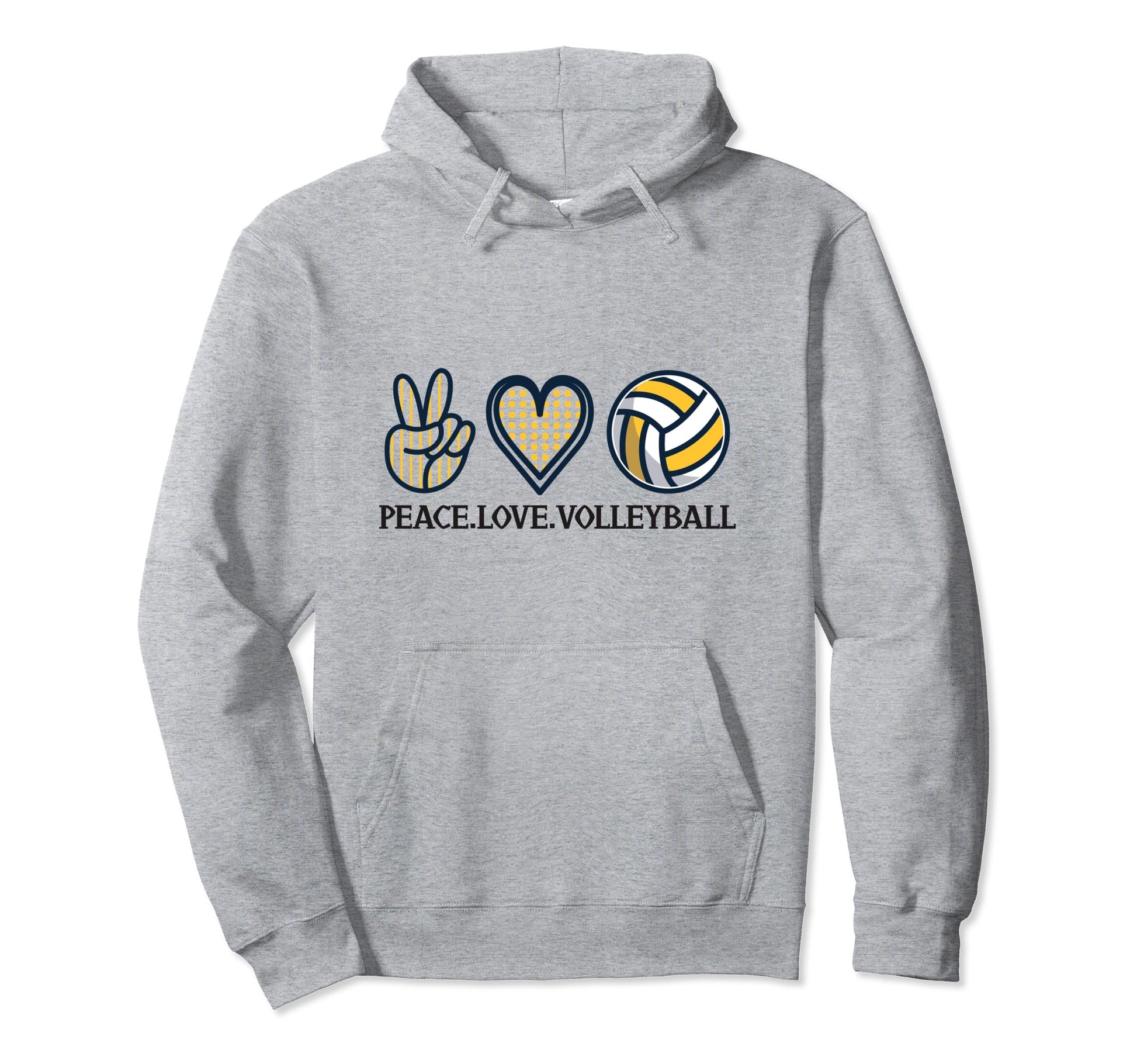 Peace Love Volleyball Hoodie - Streetwear Style Men Women - T-Shirt, Sweatshirt, Hoodie