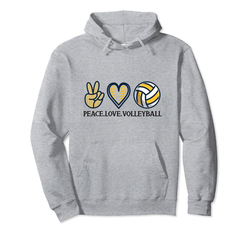Peace Love Volleyball Hoodie - Streetwear Style Men Women - T-Shirt, Sweatshirt, Hoodie