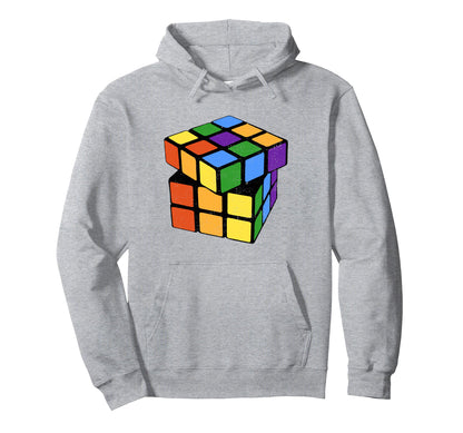 Puzzle Cube Rainbow Flag 3X3 Lgbt Cube Hoodie - Novelty Apparel for Adults - T-Shirt, Sweatshirt, Hoodie