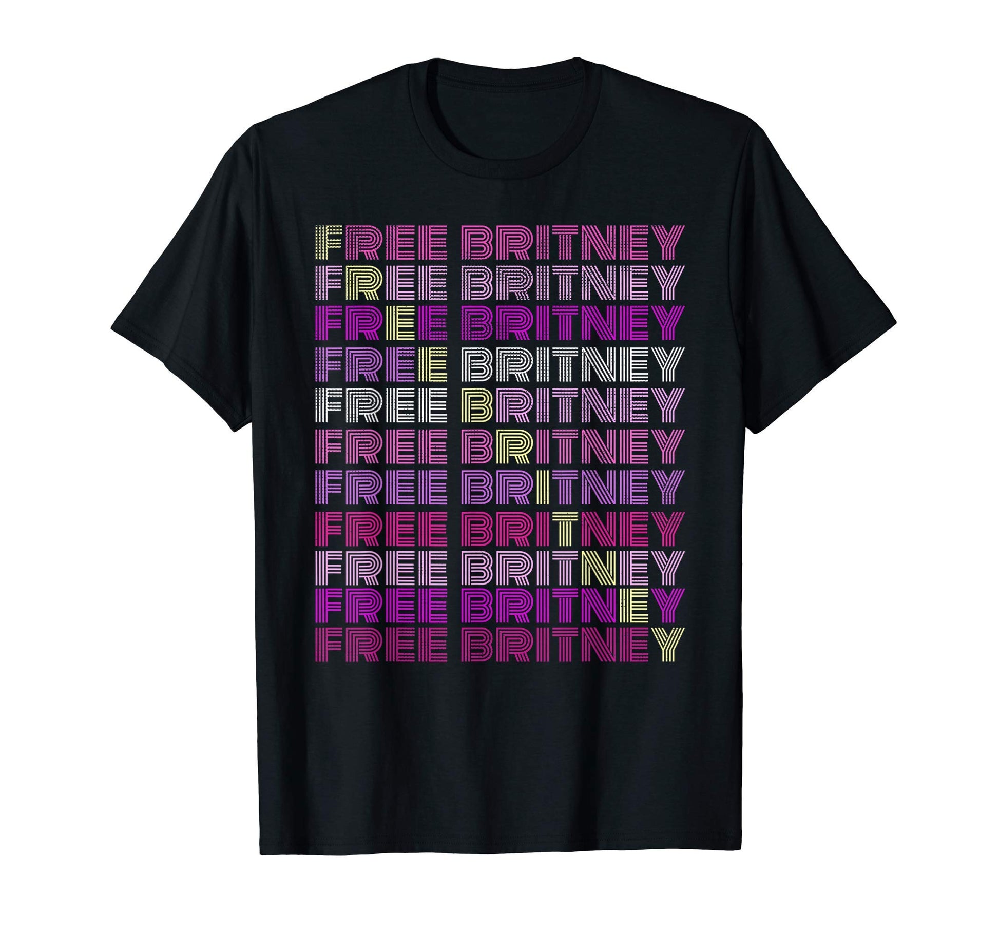 Free Britney Rainbow Distressed T-Shirt - Graphic Print Men Women - T-Shirt, Sweatshirt, Hoodie