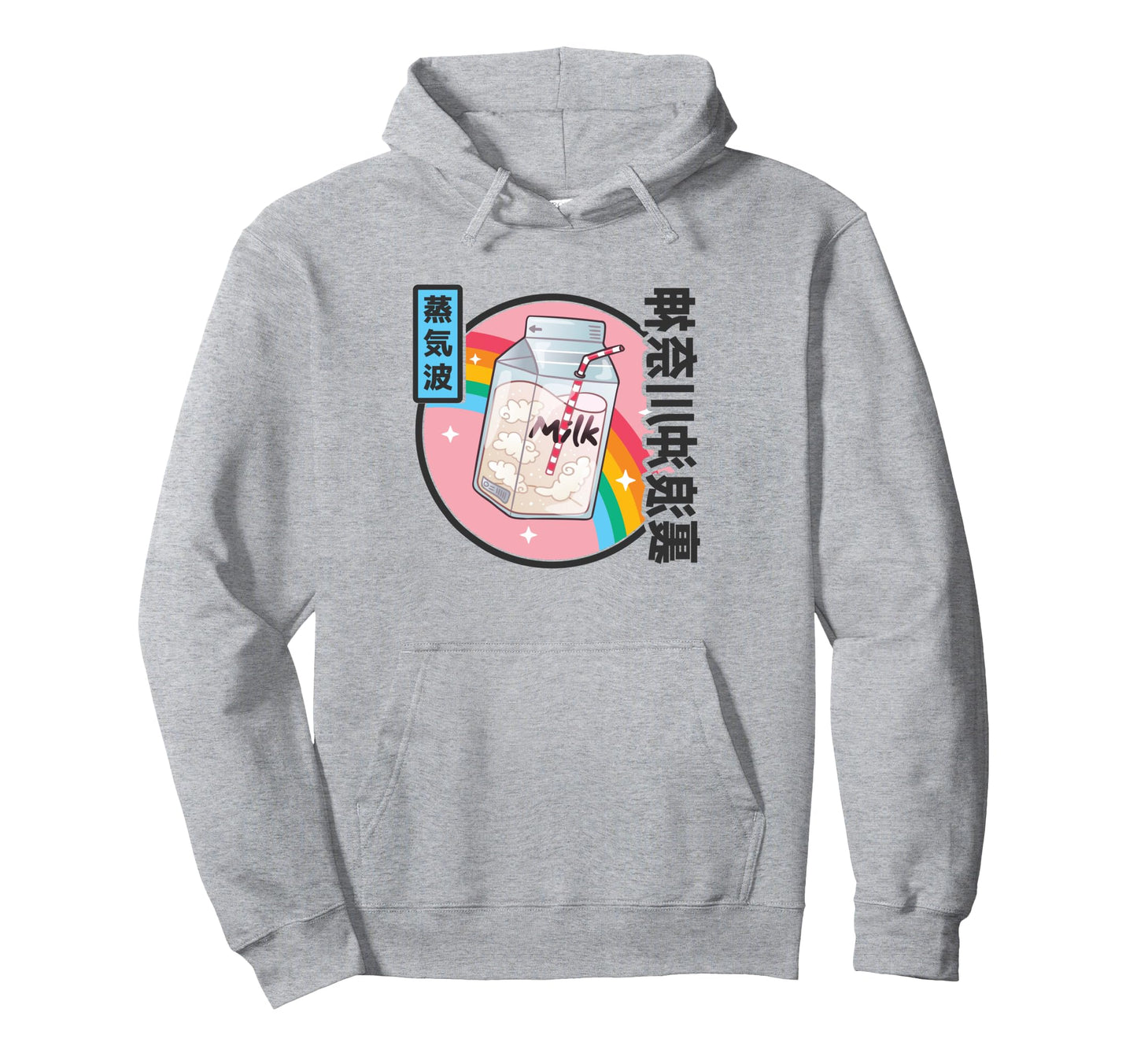 Milk Carton Rainbow Japan Otaku 80S Hoodie - Unique Graphic Unisex - T-Shirt, Sweatshirt, Hoodie