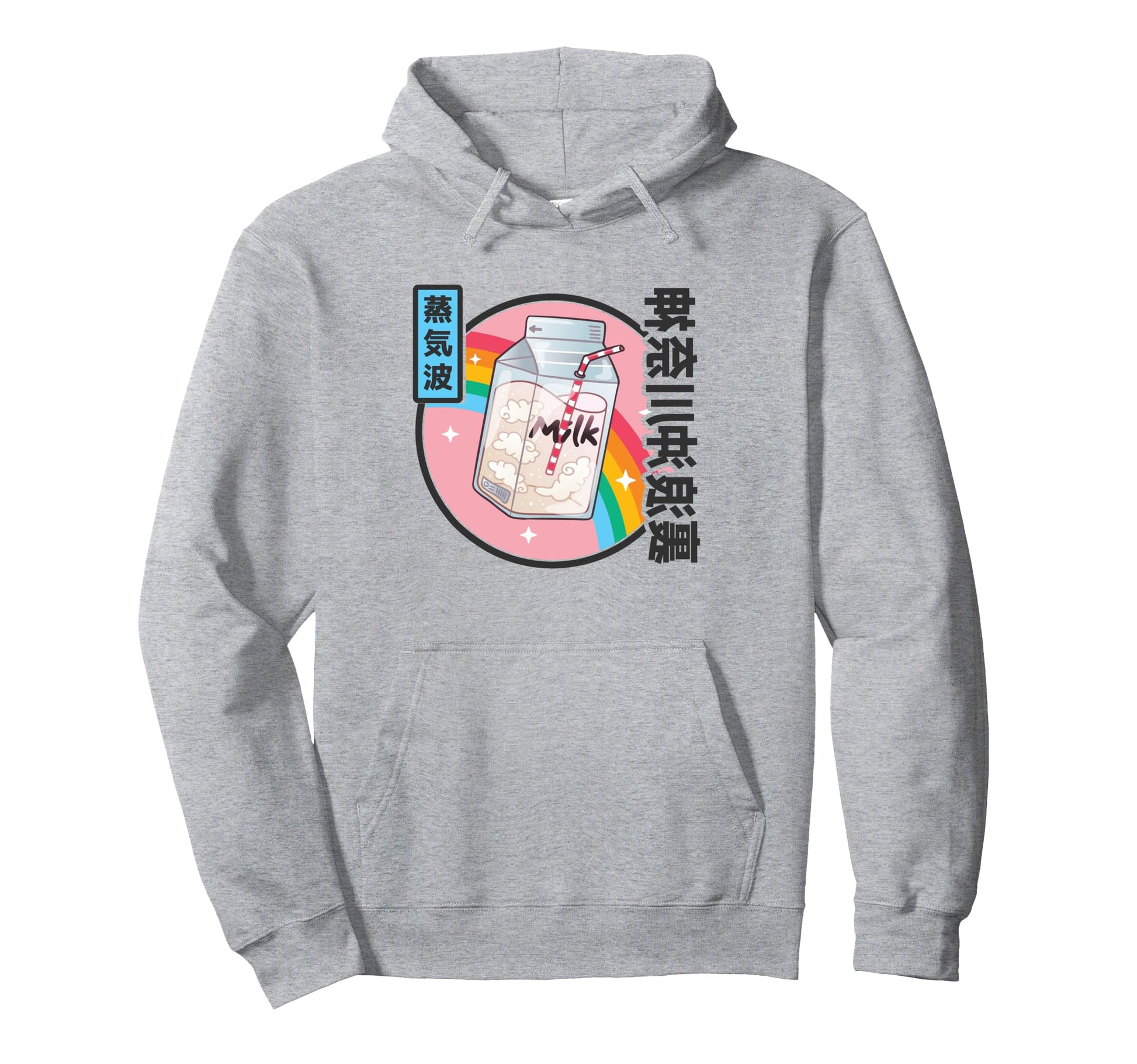 Milk Carton Rainbow Japan Otaku 80S Hoodie - Unique Graphic Unisex - T-Shirt, Sweatshirt, Hoodie