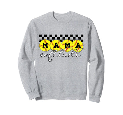 Softball Mama Groovy Softball Sweatshirt - Casual Everyday Wear Men Women - T-Shirt, Sweatshirt, Hoodie