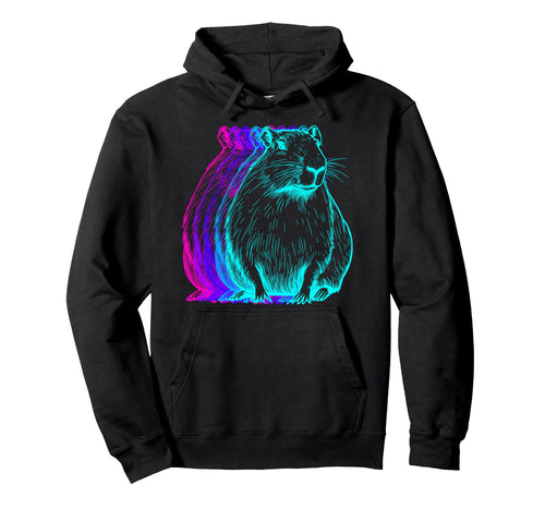 Capybara Capibara Vaporwave Hoodie - Trendy Graphic for Adults - T-Shirt, Sweatshirt, Hoodie