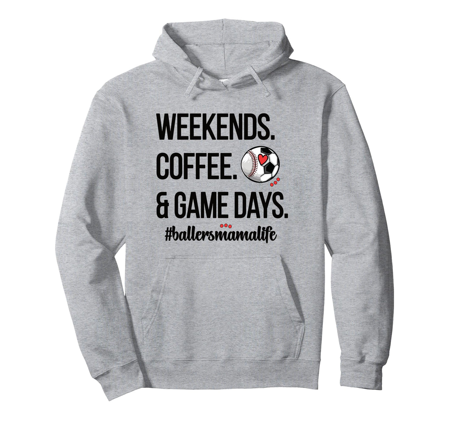 Baseball Soccer Mom Proud Ball Mama Hoodie - Minimalist Print for Adults - T-Shirt, Sweatshirt, Hoodie