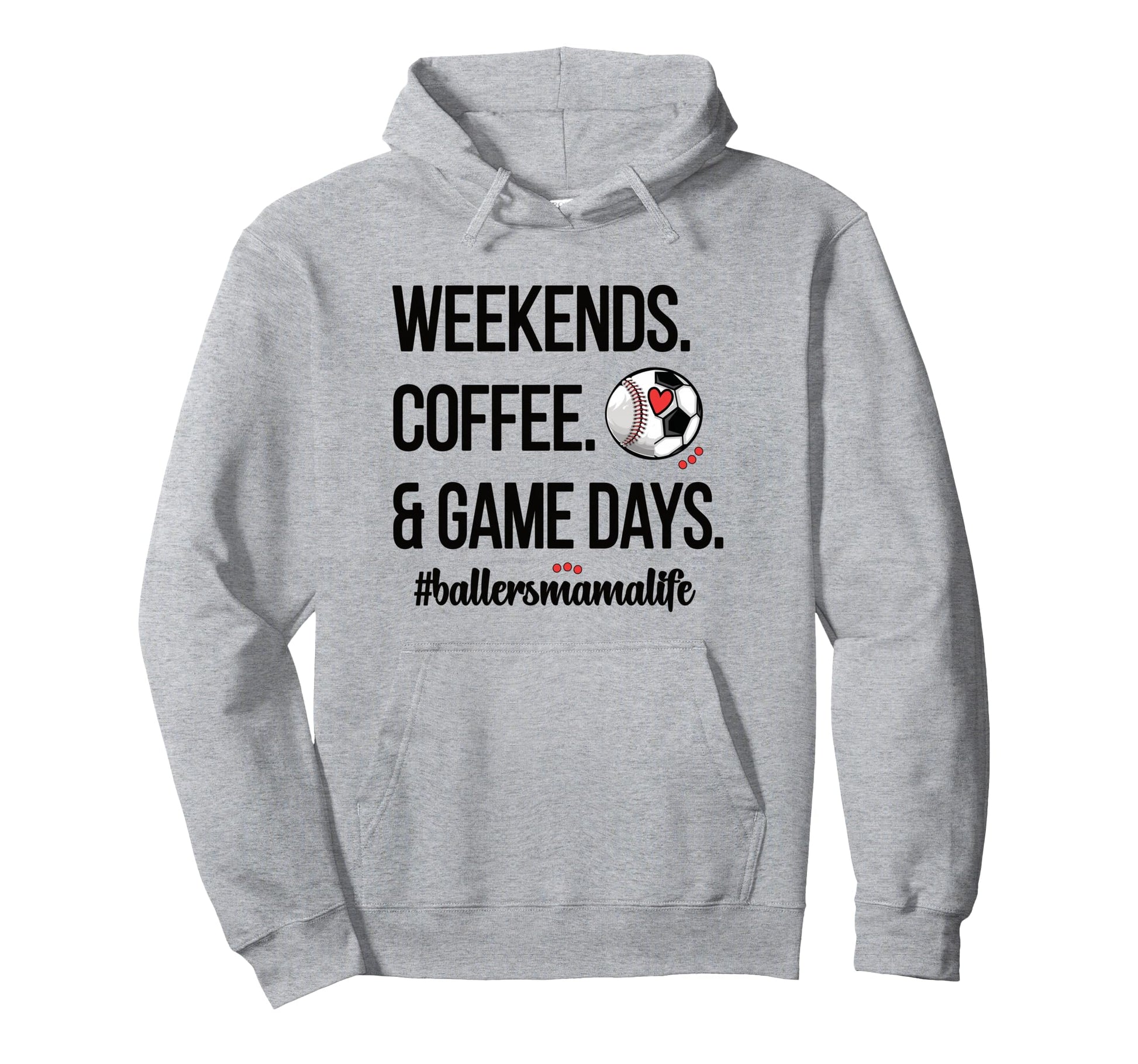 Baseball Soccer Mom Proud Ball Mama Hoodie - Minimalist Print for Adults - T-Shirt, Sweatshirt, Hoodie