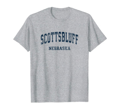 Scottsbluff Nebraska Ne Varsity Sports Navy T-Shirt - Unique Graphic Unisex - T-Shirt, Sweatshirt, Hoodie