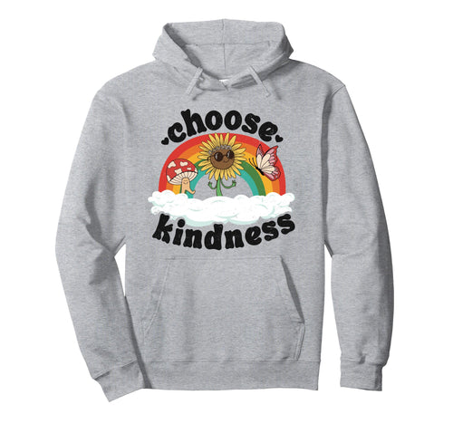Positive Sunflower Rainbow Peace Hoodie - Aesthetic Graphic Unisex - T-Shirt, Sweatshirt, Hoodie