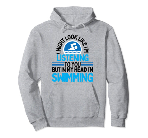 Funny Swimming Swimmer Peace Love Swim Hoodie - Casual Everyday Wear Unisex - T-Shirt, Sweatshirt, Hoodie
