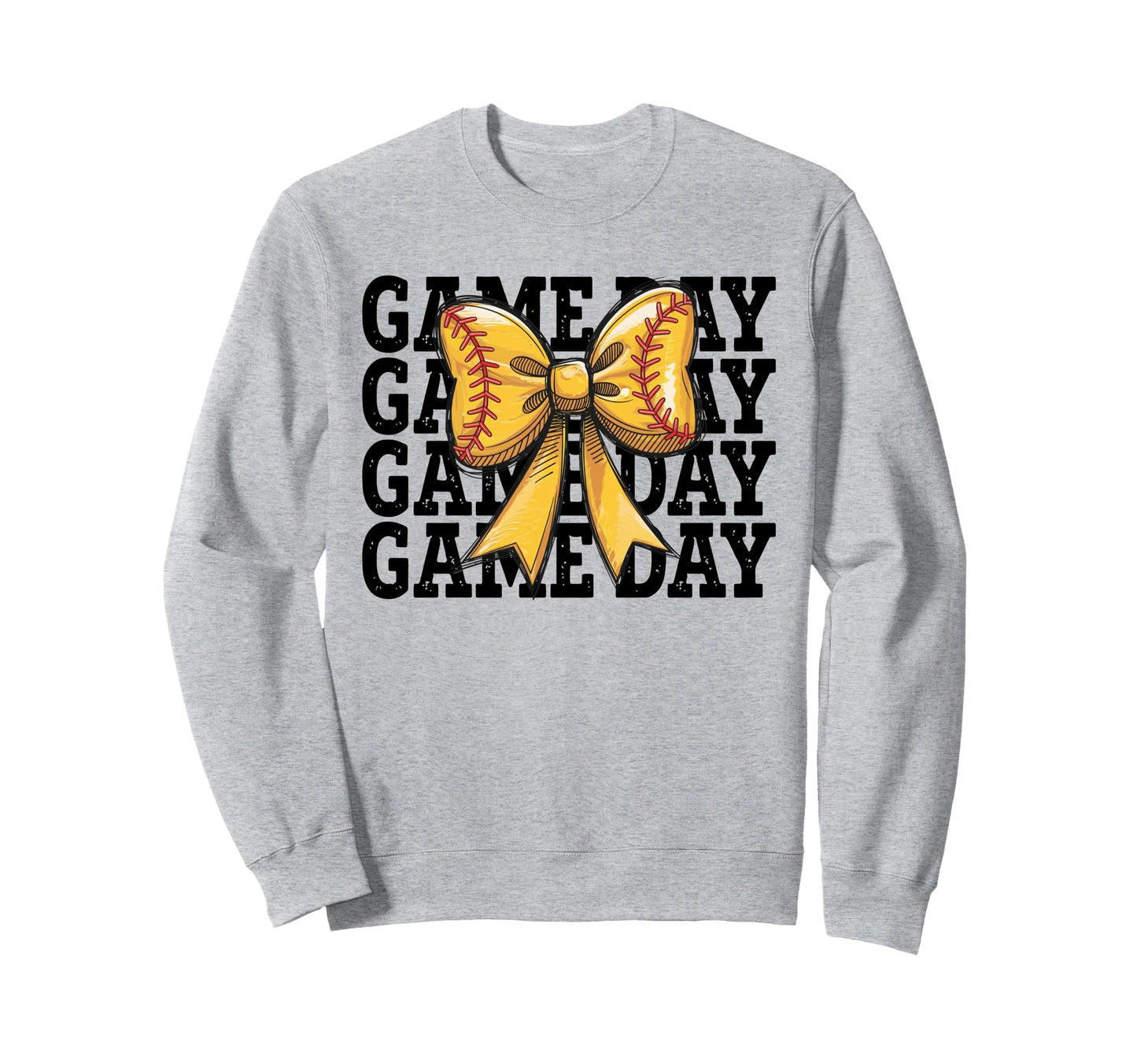 Softball Game Day Coquette Bow Sweatshirt - Aesthetic Graphic Unisex - T-Shirt, Sweatshirt, Hoodie