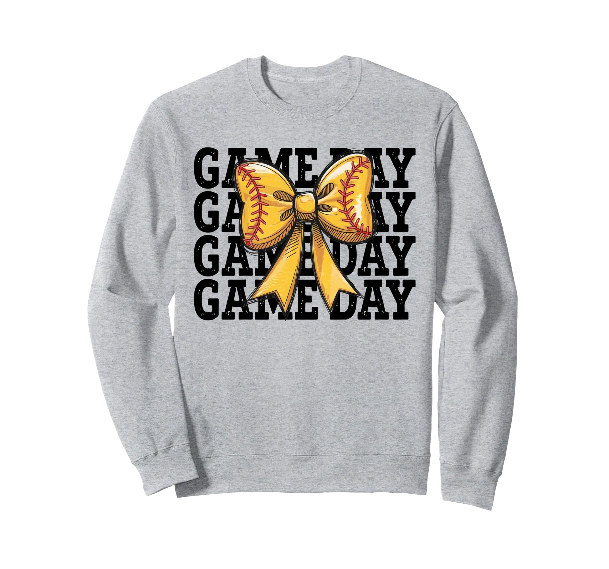 Softball Game Day Coquette Bow Sweatshirt - Aesthetic Graphic Unisex - T-Shirt, Sweatshirt, Hoodie