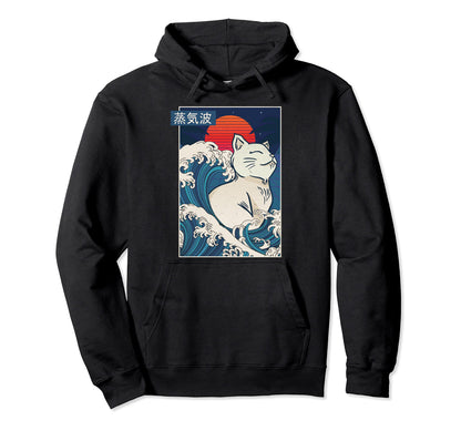 Anime Vaporwave Kanagawa Wave Kawaii Hoodie - Minimalist Print for Adults - T-Shirt, Sweatshirt, Hoodie
