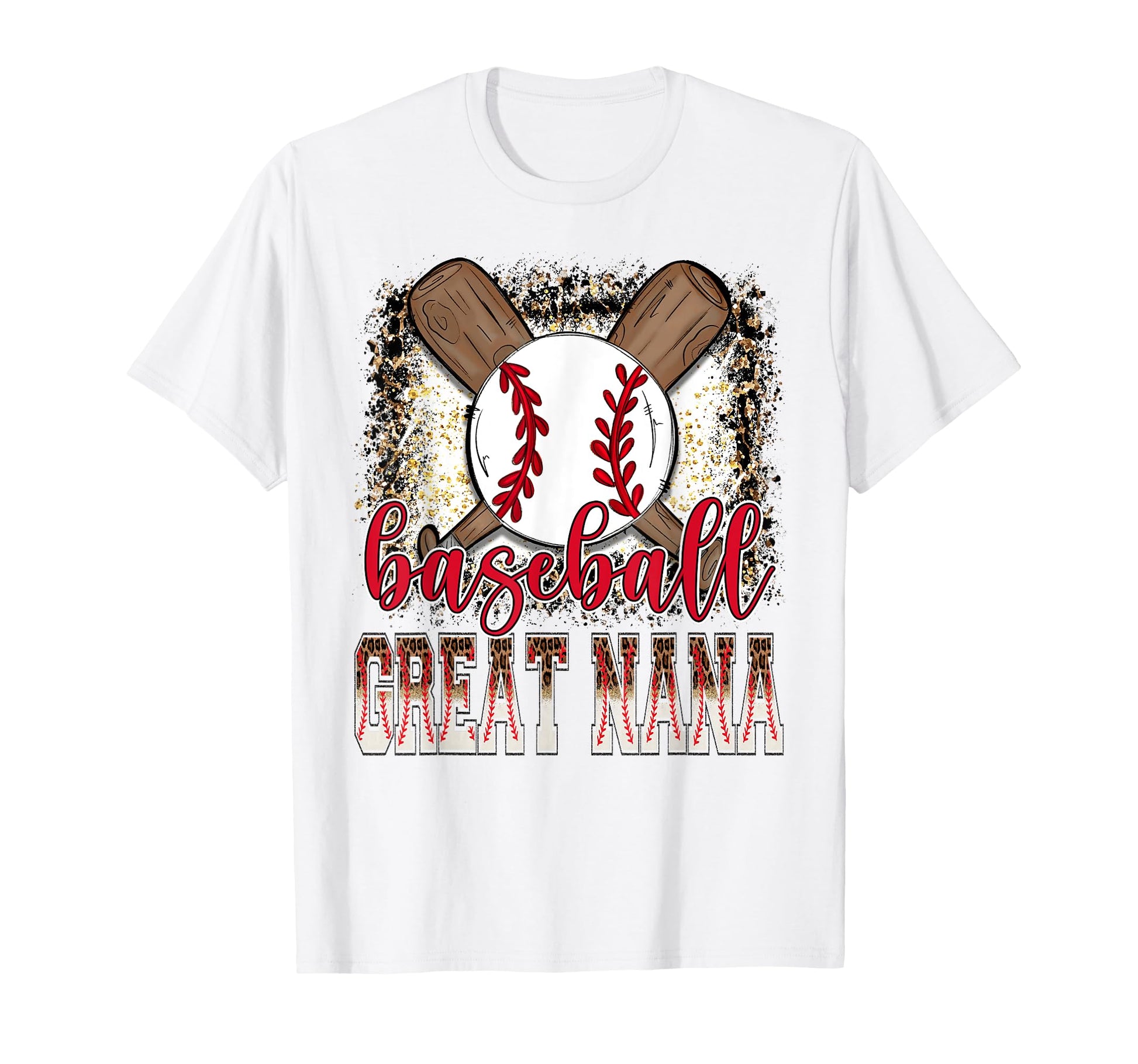 Baseball Great Nana Leopard Proud Ball T-Shirt - Trendy Graphic Men Women - T-Shirt, Sweatshirt, Hoodie