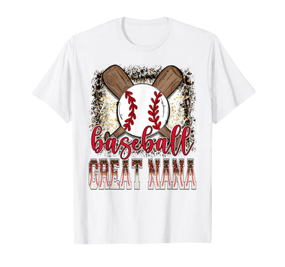 Baseball Great Nana Leopard Proud Ball T-Shirt - Trendy Graphic Men Women - T-Shirt, Sweatshirt, Hoodie