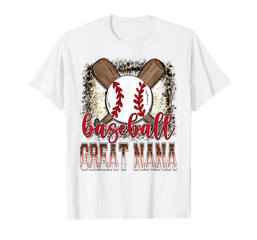 Baseball Great Nana Leopard Proud Ball T-Shirt - Trendy Graphic Men Women - T-Shirt, Sweatshirt, Hoodie