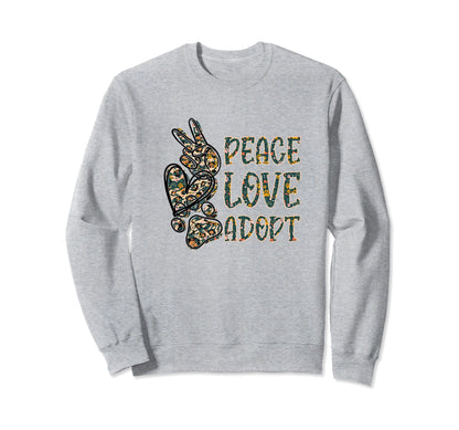 Dog Mom Dad Peace Love Dog Owners Sweatshirt - Custom Art Print Men Women - T-Shirt, Sweatshirt, Hoodie
