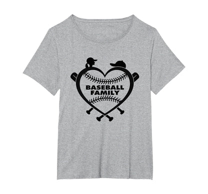 Baseball Family Sister Heart Love Fan Sport T-Shirt - Graphic Print Unisex - T-Shirt, Sweatshirt, Hoodie