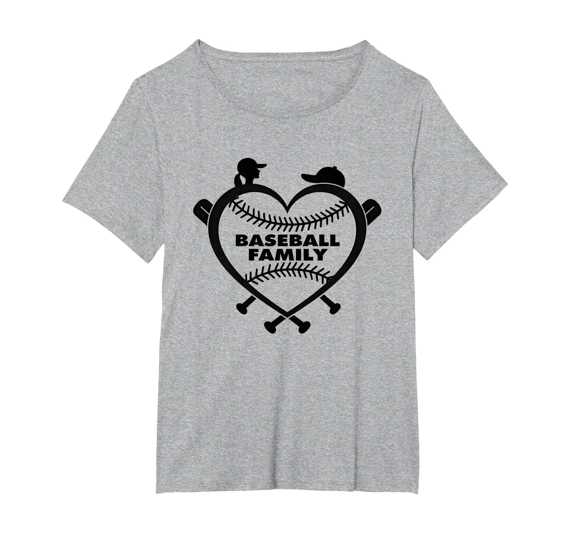 Baseball Family Sister Heart Love Fan T-Shirt - Graphic Print Men Women - T-Shirt, Sweatshirt, Hoodie