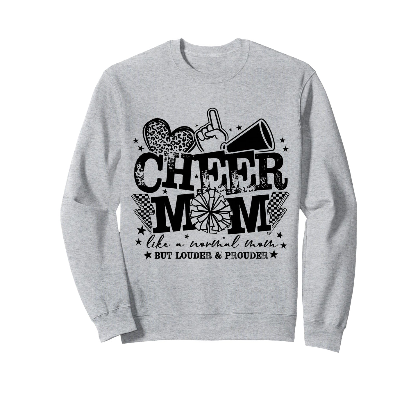 Cheer Mom Like Normal Mom But Sweatshirt - Aesthetic Graphic for Adults - T-Shirt, Sweatshirt, Hoodie