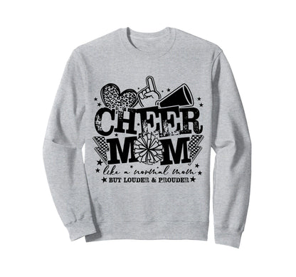 Cheer Mom Like Normal Mom But Sweatshirt - Aesthetic Graphic for Adults - T-Shirt, Sweatshirt, Hoodie