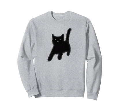 Y2K Cat Scary Back Tomcat 90S Sweatshirt - Fun Novelty Design Men Women - T-Shirt, Sweatshirt, Hoodie
