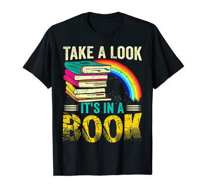 Take Its Book Rainbow Reading Book T-Shirt - Aesthetic Graphic Unisex - T-Shirt, Sweatshirt, Hoodie